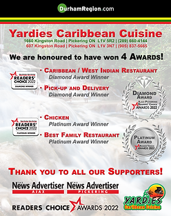 Reader's Choice Awards 2022  - M&M Caribbean Food and Bakery Catering